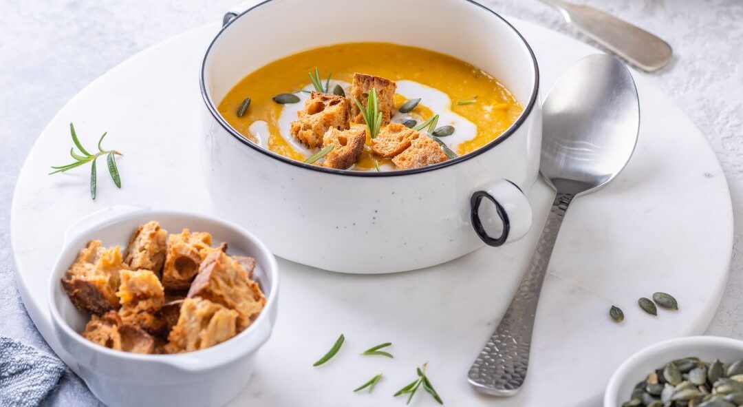 Velouté de butternut au lait de coco et curry